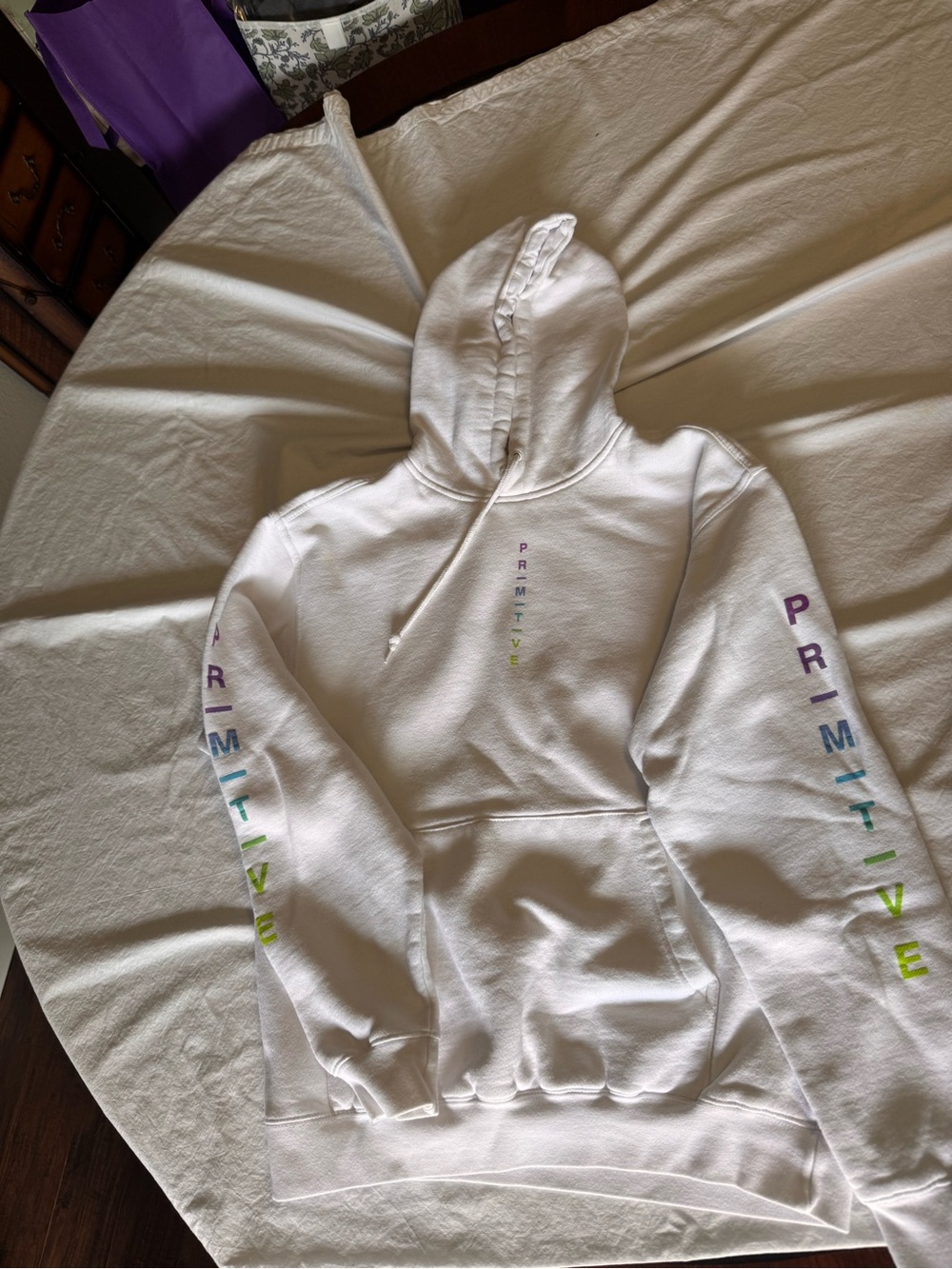 Primitive‎ White Pullover Hoodie with Script Logo